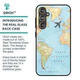 Travel Map Glass Case for Samsung Galaxy F55 5G