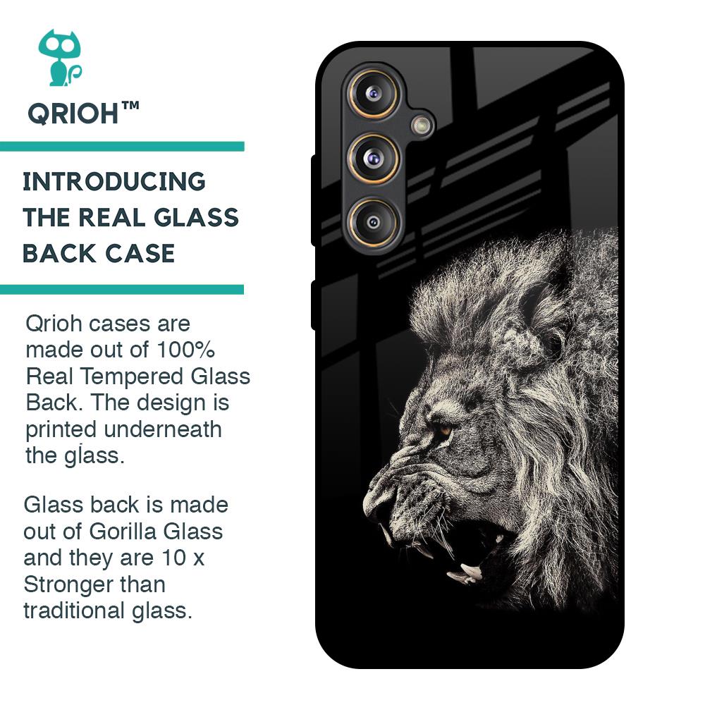 Brave Lion Glass Case for Samsung Galaxy F55 5G