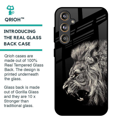 Brave Lion Glass Case for Samsung Galaxy F55 5G