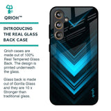 Vertical Blue Arrow Glass Case For Samsung Galaxy F55 5G