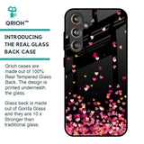 Heart Rain Fall Glass Case For Samsung Galaxy F55 5G