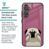 Funny Pug Face Glass Case For Samsung Galaxy F55 5G