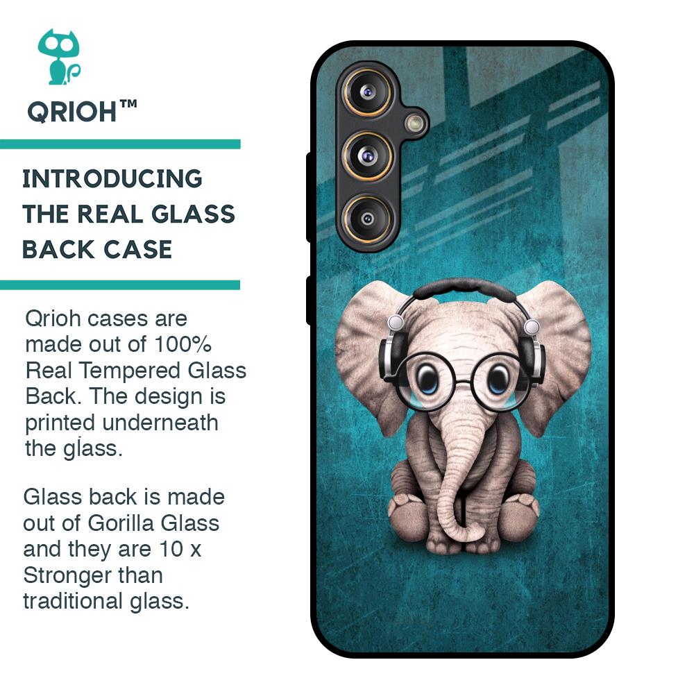 Adorable Baby Elephant Glass Case For Samsung Galaxy F55 5G