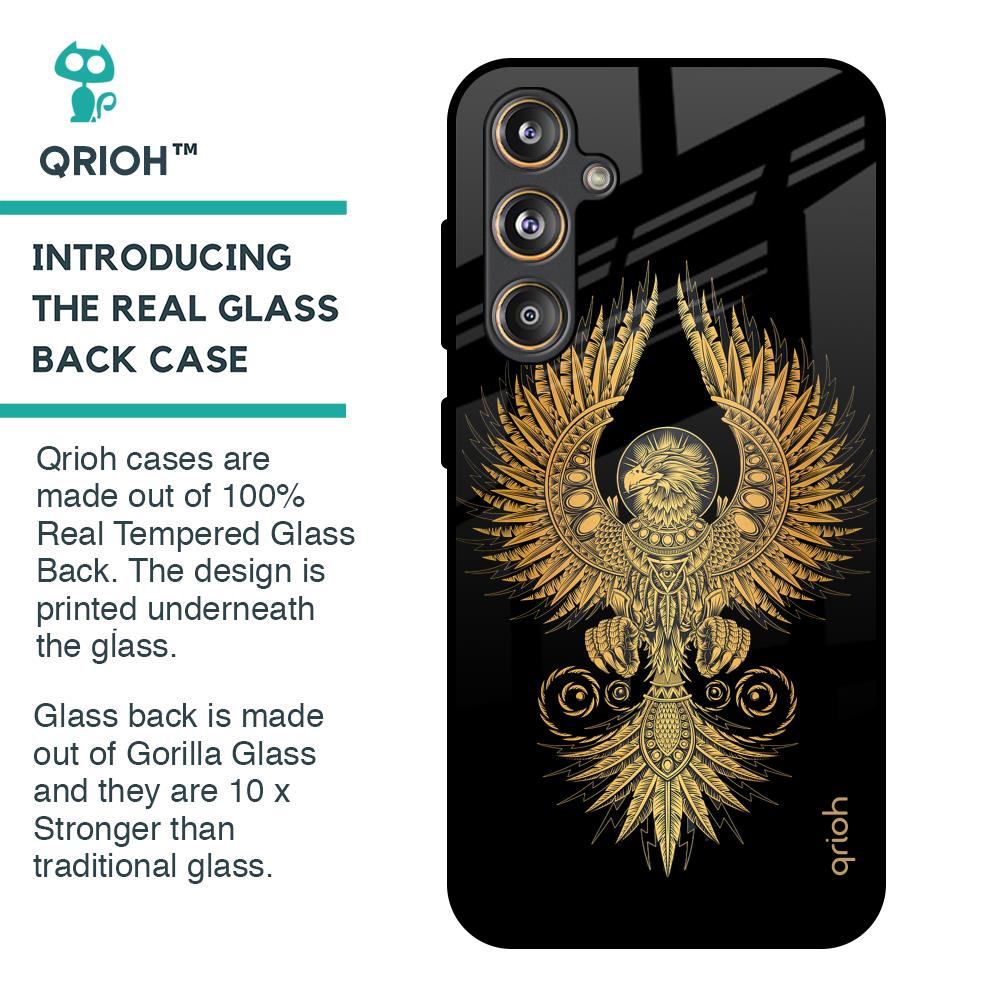 Mythical Phoenix Art Glass Case for Samsung Galaxy F55 5G