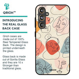 Abstract Faces Glass Case for Samsung Galaxy F55 5G