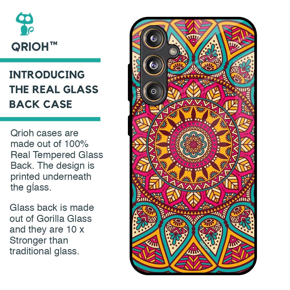 Elegant Mandala Glass Case for Samsung Galaxy F55 5G