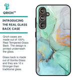 Green Marble Glass Case for Samsung Galaxy F55 5G