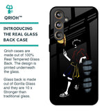 Luffy Line Art Glass Case for Samsung Galaxy F55 5G