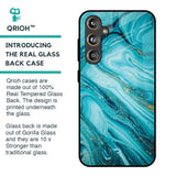 Ocean Marble Glass Case for Samsung Galaxy F55 5G