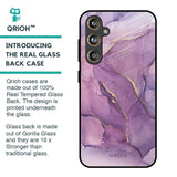 Purple Gold Marble Glass Case for Samsung Galaxy F55 5G