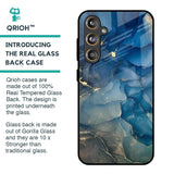Blue Cool Marble Glass Case for Samsung Galaxy F55 5G