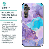 Alcohol ink Marble Glass Case for Samsung Galaxy F55 5G