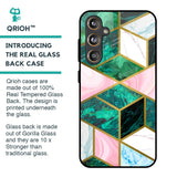 Seamless Green Marble Glass Case for Samsung Galaxy F55 5G