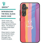 Lucky Abstract Glass Case for Samsung Galaxy F55 5G