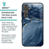 Deep Ocean Marble Glass Case for Samsung Galaxy F55 5G