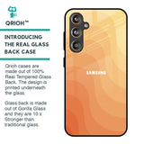 Orange Curve Pattern Glass Case for Samsung Galaxy F55 5G