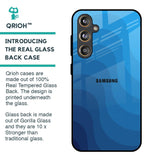 Blue Wave Abstract Glass Case for Samsung Galaxy F55 5G