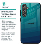 Green Triangle Pattern Glass Case for Samsung Galaxy F55 5G
