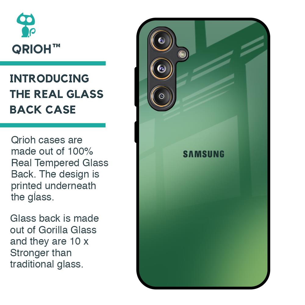 Green Grunge Texture Glass Case for Samsung Galaxy F55 5G