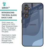 Navy Blue Ombre Glass Case for Samsung Galaxy F55 5G