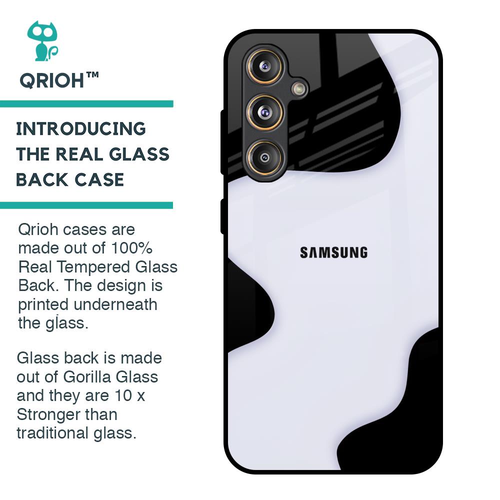 Wheat Cream Wavy Glass Case for Samsung Galaxy F55 5G