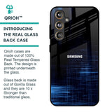 Blue Scratch Glass Case for Samsung Galaxy F55 5G