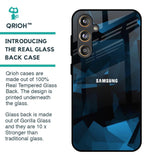 Polygonal Blue Box Glass Case For Samsung Galaxy F55 5G