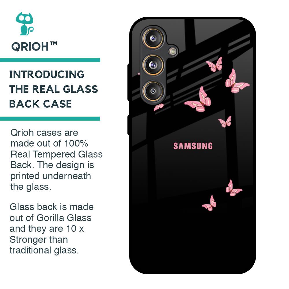 Fly Butterfly Glass Case for Samsung Galaxy F55 5G