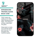 Tropical Art Flower Glass Case for Samsung Galaxy F55 5G