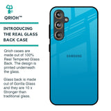 Blue Aqua Glass Case for Samsung Galaxy F55 5G
