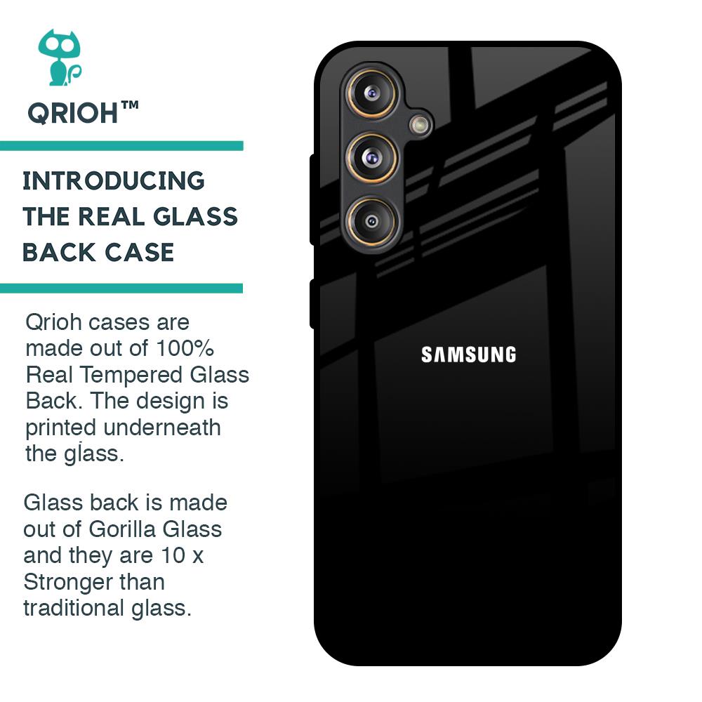 Jet Black Glass Case for Samsung Galaxy F55 5G