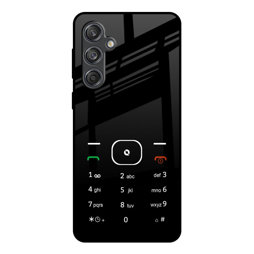 Classic Keypad Pattern Samsung Galaxy M55 5G Glass Back Cover Online