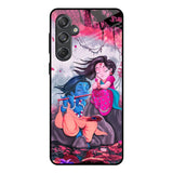Radha Krishna Art Samsung Galaxy M55 5G Glass Back Cover Online