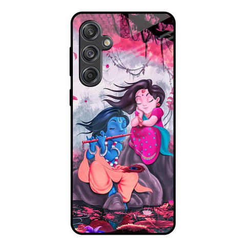 Radha Krishna Art Samsung Galaxy M55 5G Glass Back Cover Online
