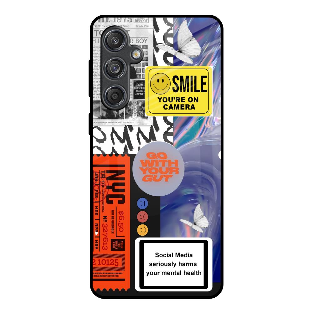 Smile for Camera Samsung Galaxy M55 5G Glass Back Cover Online