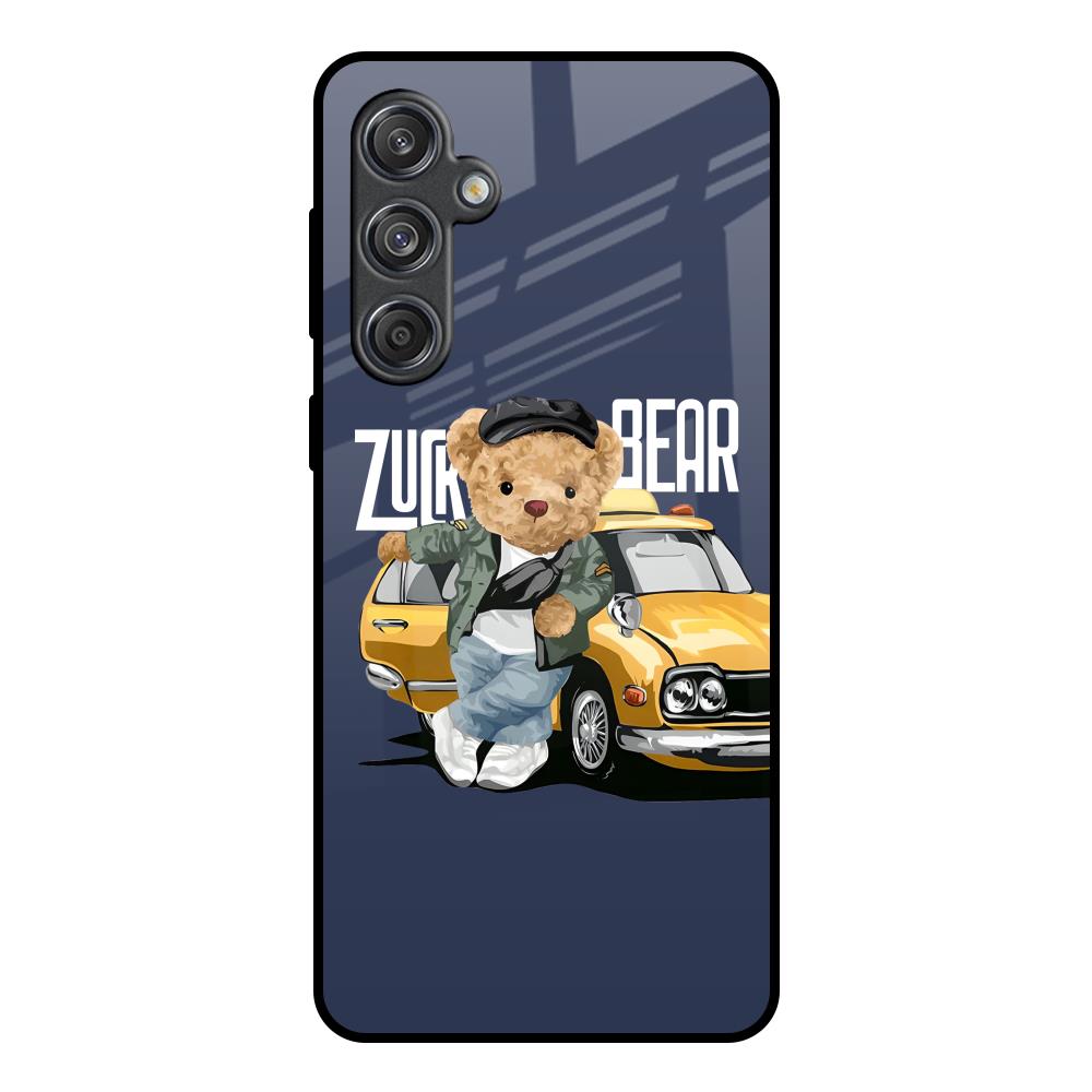Adventurous Bear Samsung Galaxy M55 5G Glass Back Cover Online