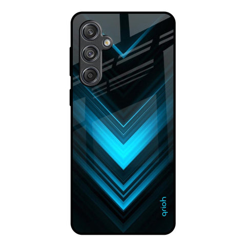 Vertical Blue Arrow Samsung Galaxy M55 5G Glass Back Cover Online