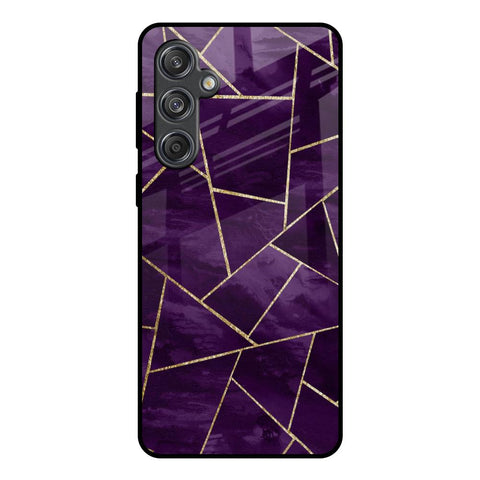 Geometric Purple Samsung Galaxy M55 5G Glass Back Cover Online