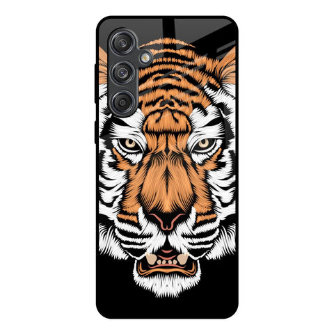 Angry Tiger Samsung Galaxy M55 5G Glass Back Cover Online