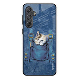 Kitty In Pocket Samsung Galaxy M55 5G Glass Back Cover Online