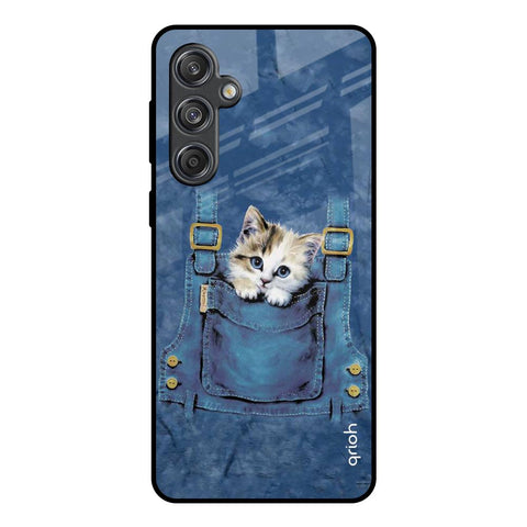 Kitty In Pocket Samsung Galaxy M55 5G Glass Back Cover Online