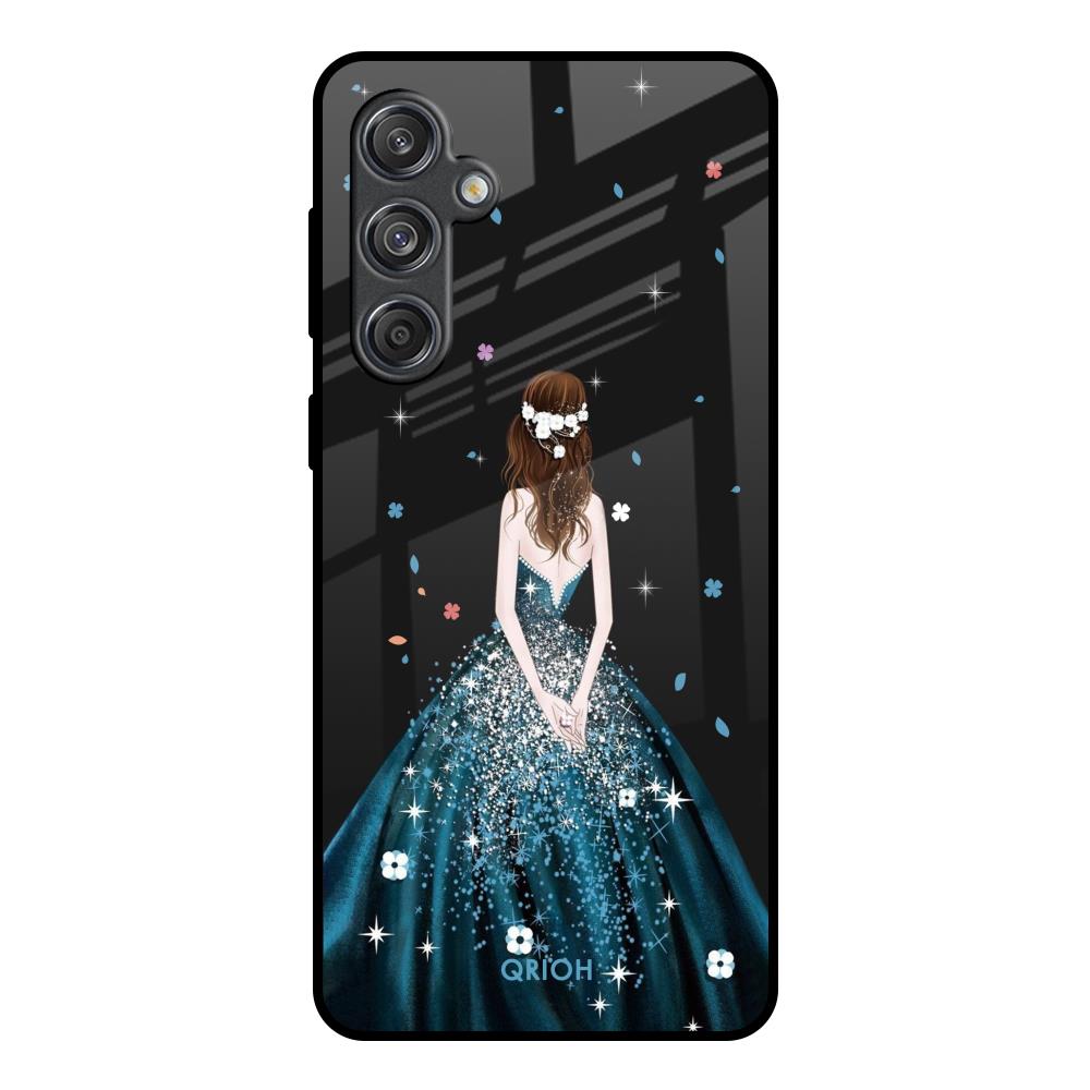 Queen Of Fashion Samsung Galaxy M55 5G Glass Back Cover Online