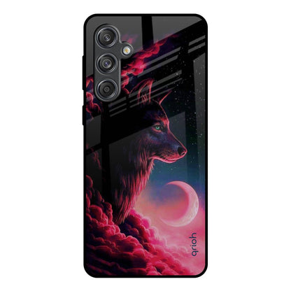 Moon Wolf Samsung Galaxy M55 5G Glass Back Cover Online