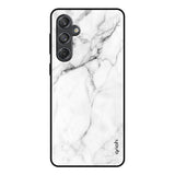 Modern White Marble Samsung Galaxy M55 5G Glass Back Cover Online