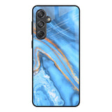 Vibrant Blue Marble Samsung Galaxy M55 5G Glass Back Cover Online