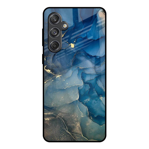 Blue Cool Marble Samsung Galaxy M55 5G Glass Back Cover Online