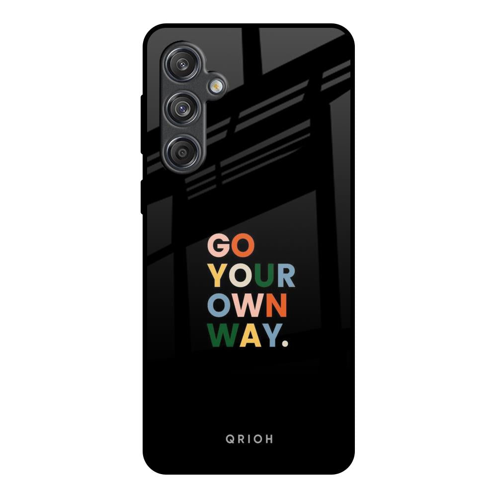 Go Your Own Way Samsung Galaxy M55 5G Glass Back Cover Online