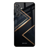 Sleek Golden & Navy Samsung Galaxy M55 5G Glass Back Cover Online