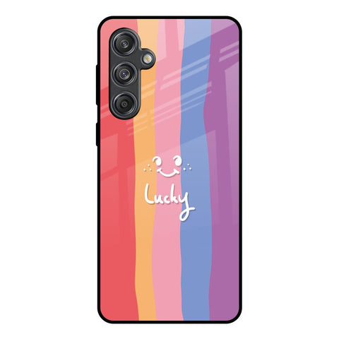 Lucky Abstract Samsung Galaxy M55 5G Glass Back Cover Online