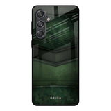 Green Leather Samsung Galaxy M55 5G Glass Back Cover Online